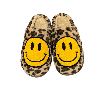 Womens Fluffy Emoji Faces Winter Slippers