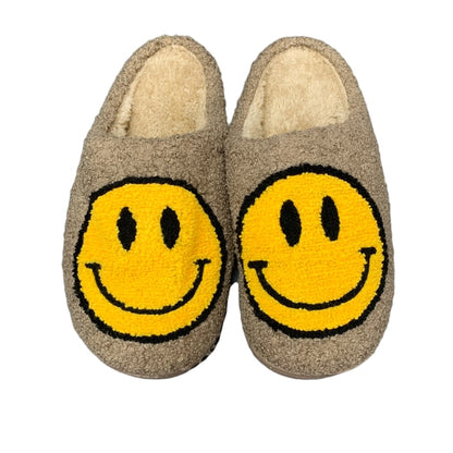 Womens Fluffy Emoji Faces Winter Slippers