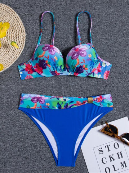 New Sexy Beach Style Floral Two Pieces Women Bikini