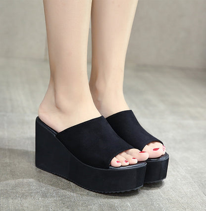 Platform High Heels Summer Slip On Women Wedges Sandals