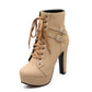 Womens Pretty Warm High Heel Ankle Boots