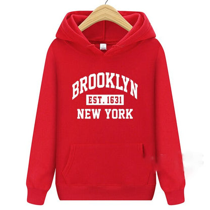 Brooklyn EST. 1631 Hoodie – Men's Fleece-Lined Warm New York Sweatshirt