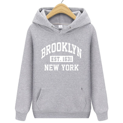 Brooklyn EST. 1631 Hoodie – Men's Fleece-Lined Warm New York Sweatshirt