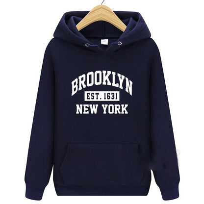 Brooklyn EST. 1631 Hoodie – Men's Fleece-Lined Warm New York Sweatshirt