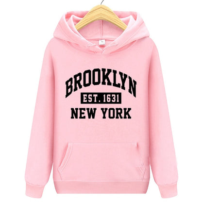 Brooklyn EST. 1631 Hoodie – Men's Fleece-Lined Warm New York Sweatshirt