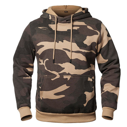 Green Motorcycle Punk Hoodie for Men – Camo Streetwear Hip Hop Sweatshirt