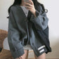 Women's Korean Style V-Neck Loose Fit Cardigan Sweaters