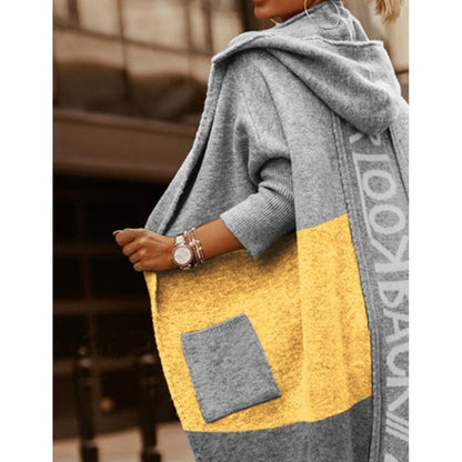 Cardigans Knit Sweater for Women, Spring Autumn Winter Letter Maxi Loose Soft Coat, Jacquard Y2K E-girl Long Knitted Jacket