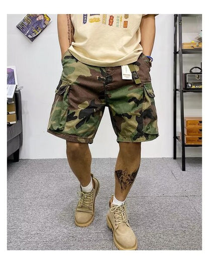 Casual Summer Style Men's Cotton Camouflage Shorts