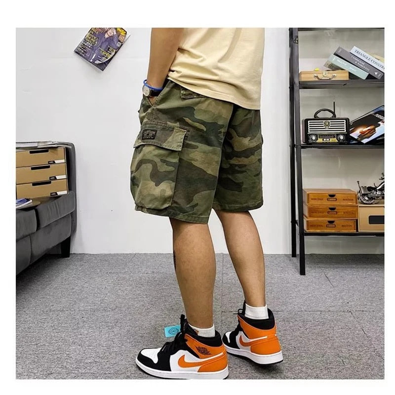 Casual Summer Style Men's Cotton Camouflage Shorts