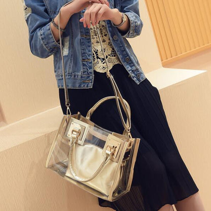 Womens Casual Transparent Handbags