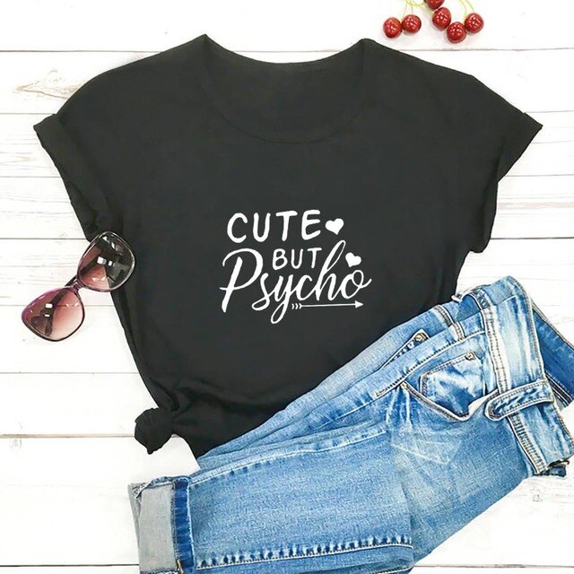 Womens Cute Psycho Summer T-Shirts