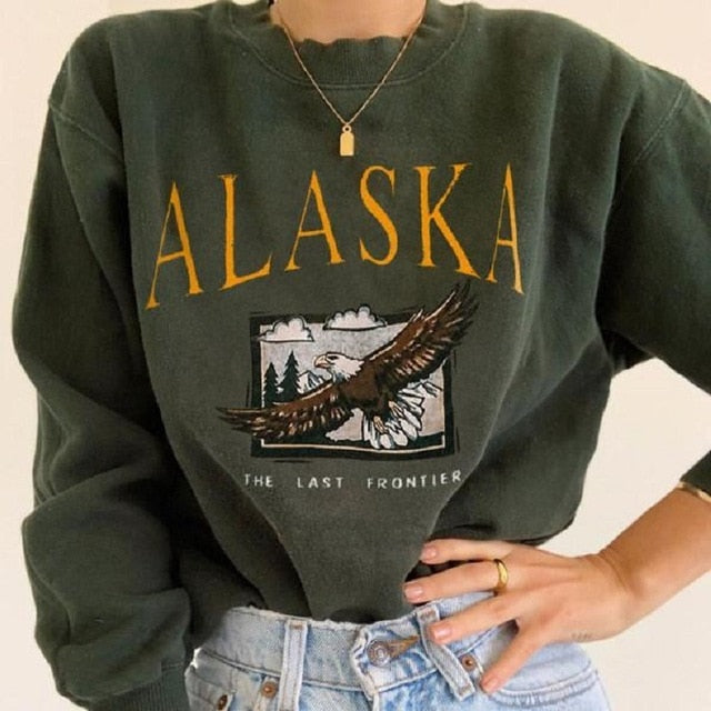 Womens American Eagle Alaska Vintage Sweatshirt