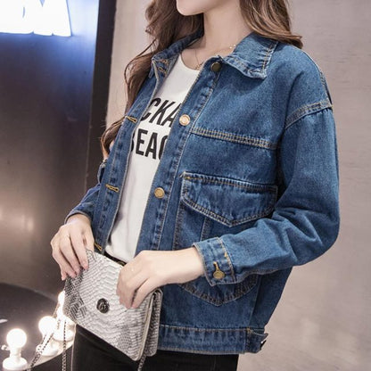 High Quality Korean Style Cotton Autumn Winter Denim Jean Jacket Coat