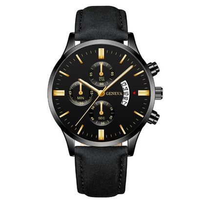 Mens Casual Classic Numeral Gold Analog Watches