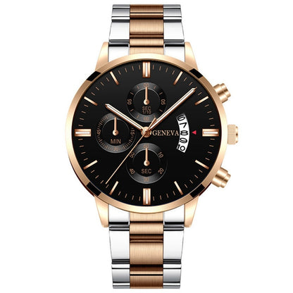 Mens Casual Classic Numeral Gold Analog Watches