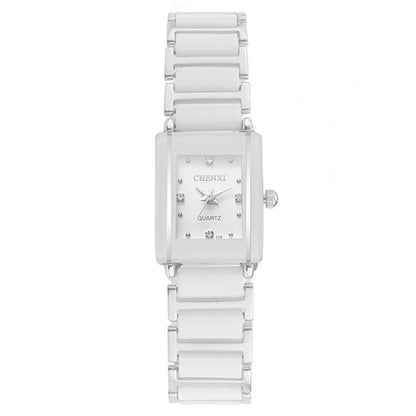 Womens White Black Silver Elegant Quartz Watches