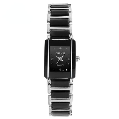 Womens White Black Silver Elegant Quartz Watches