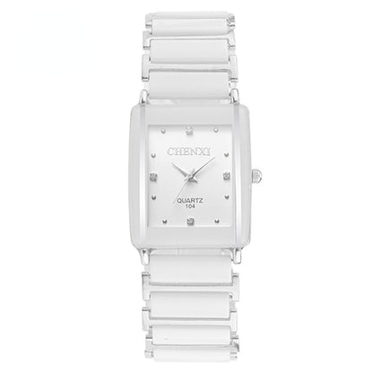 Womens White Black Silver Elegant Quartz Watches