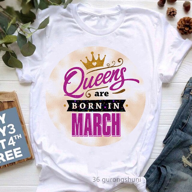 Queens Are Born In June Graphic Print T-Shirt