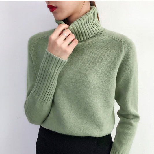 Women Turtleneck Thick Knitted Sweaters