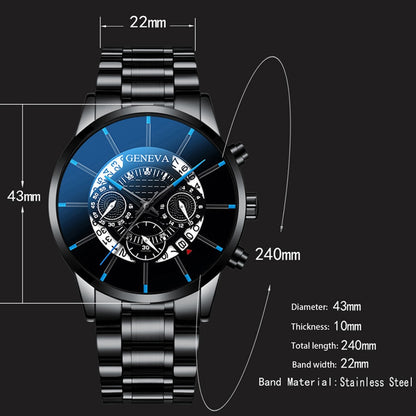 Mens Bohemian Dial Stainless Steel Analog Watch