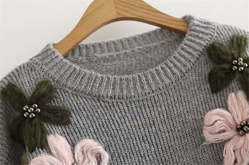 Women's Flower Pattern Sweaters