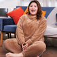 10XL Winter Warm Coral Fleece Women Pajamas Sets Sleepwear