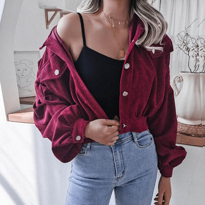 Womens Loose Style Cropped Jackets