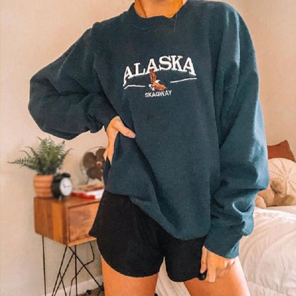 Womens Casual Wild West Alaska Sweatshirts