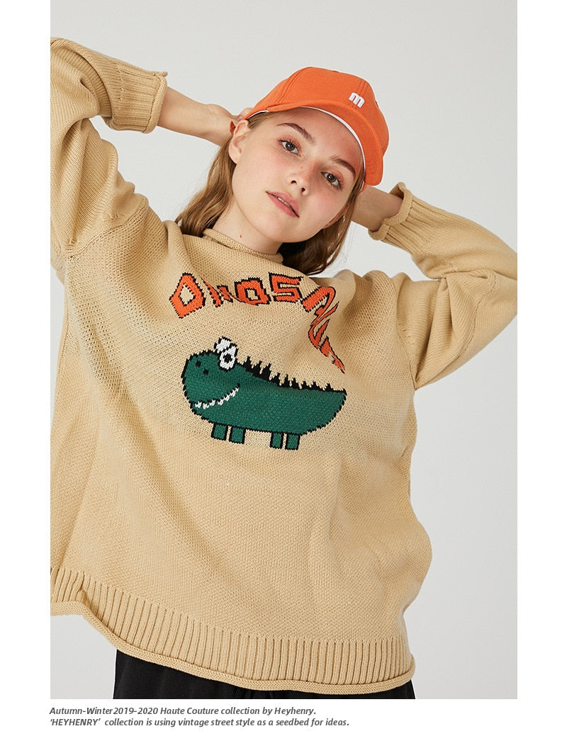 Women's Dinosaur On You Funny Oversized Sweaters