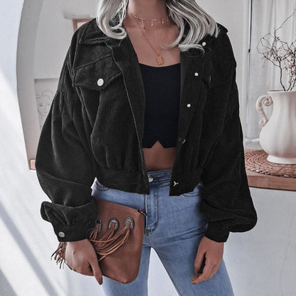 Womens Loose Style Cropped Jackets