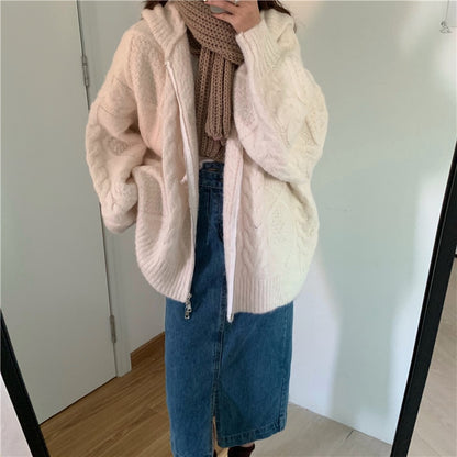 Women Autumn Winter Oversize Knitted Casual Cardigan