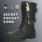 Womens Creative Winter Zip Buckle Military Combat Boots