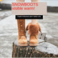 Womens Genuine Leather Plush Warm Inside Winter Snow Boots