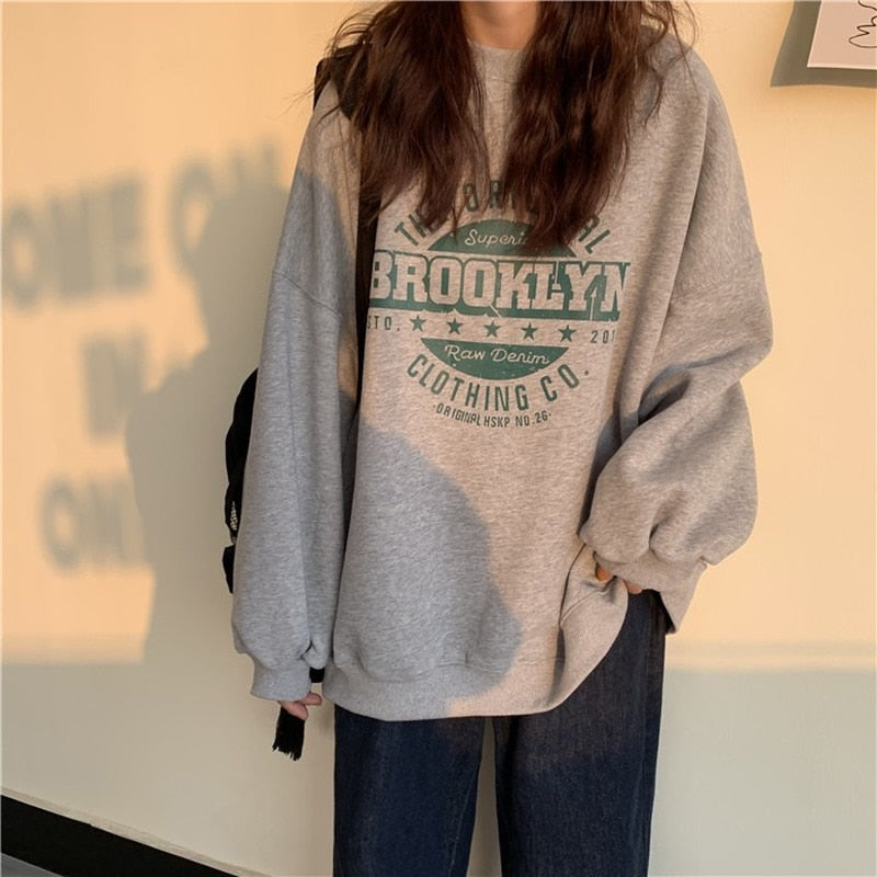 Womens Casual Superior Brooklyn Print Sweatshirts