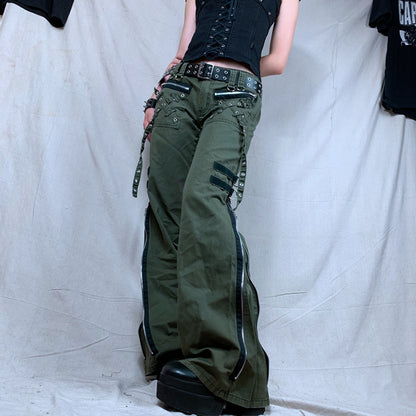 Vintage 90s Style Low Waist Cargo Pant For Women