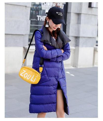 Double Breasted Duck Down Warm Soft Winter Parka Coat For Women