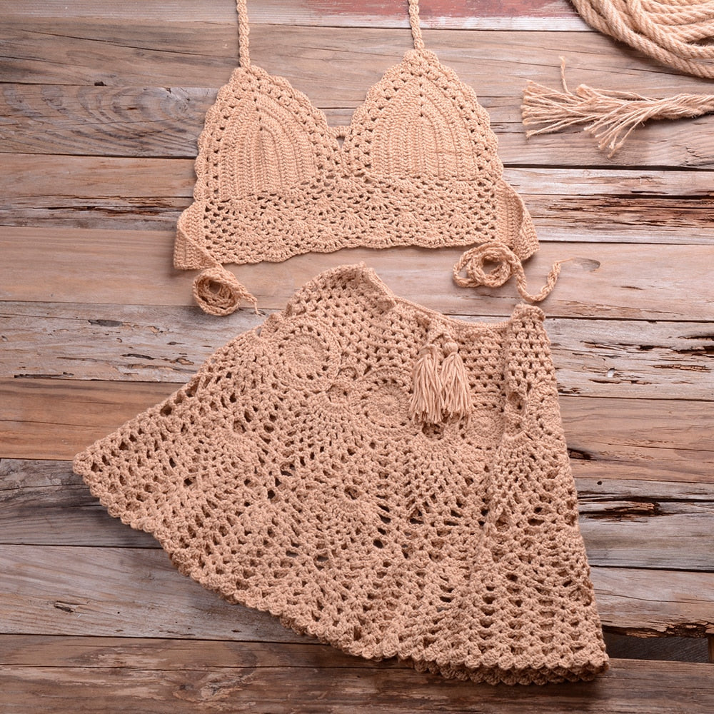 Hollow Out Crochet Sexy Bikini For Women
