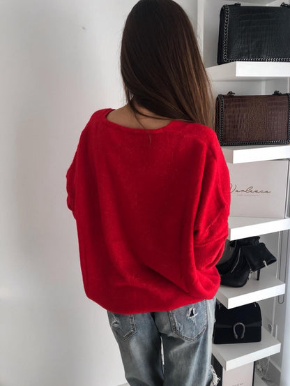 Women's Casual V-Neck Knitted Sweaters