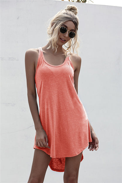 Women's Casual Off-Shoulder Summer Beach Tank Dress