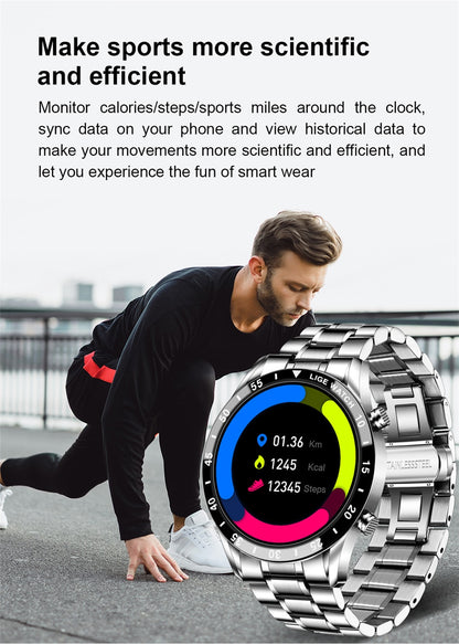 Full Touch Screen Waterproof Bluetooth Call Support Smartwatches IOS Android