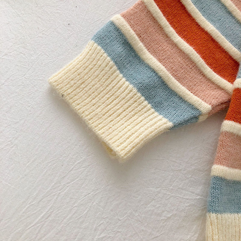 New Women's Multi Color Striped Autumn Winter Sweaters