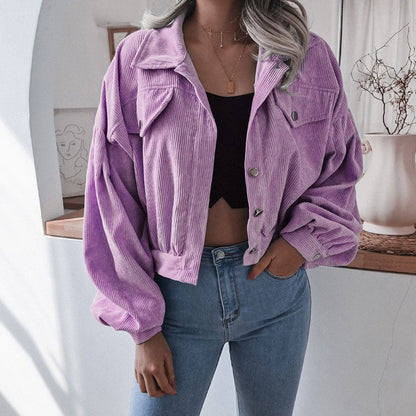 Womens Loose Style Cropped Jackets