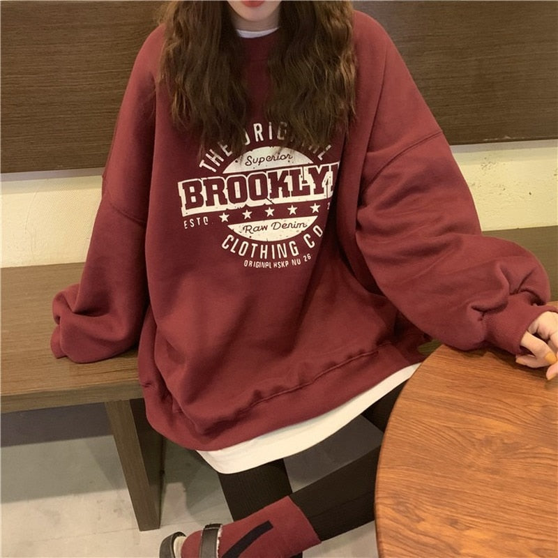 Womens Casual Superior Brooklyn Print Sweatshirts