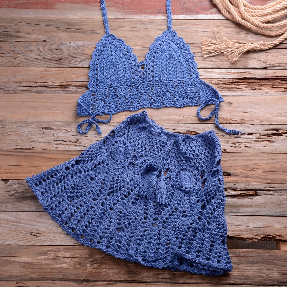 Hollow Out Crochet Sexy Bikini For Women