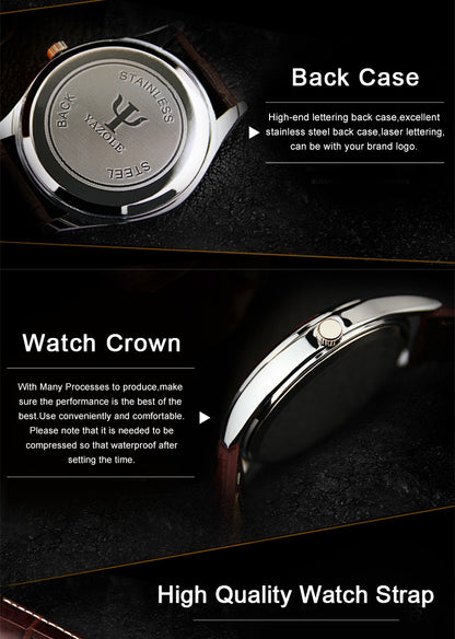 Mens Quartz Brand Casual Watch