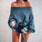 Women's Lantern Sleeve Open Shoulder Sweaters