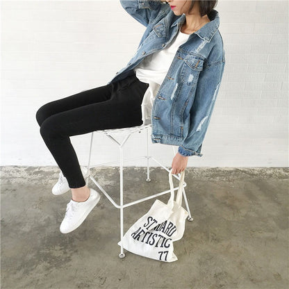 Basic Ripped Denim Jacket