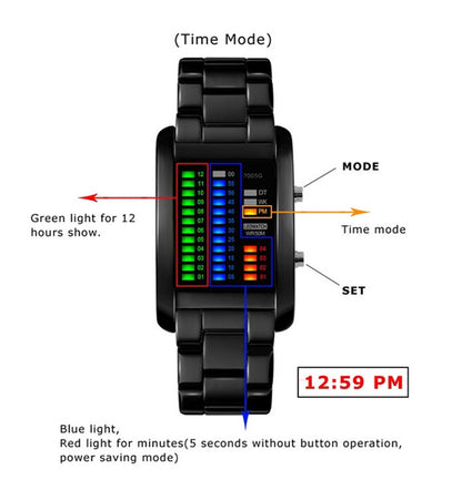 Men's Sporty Waterproof Led Watches